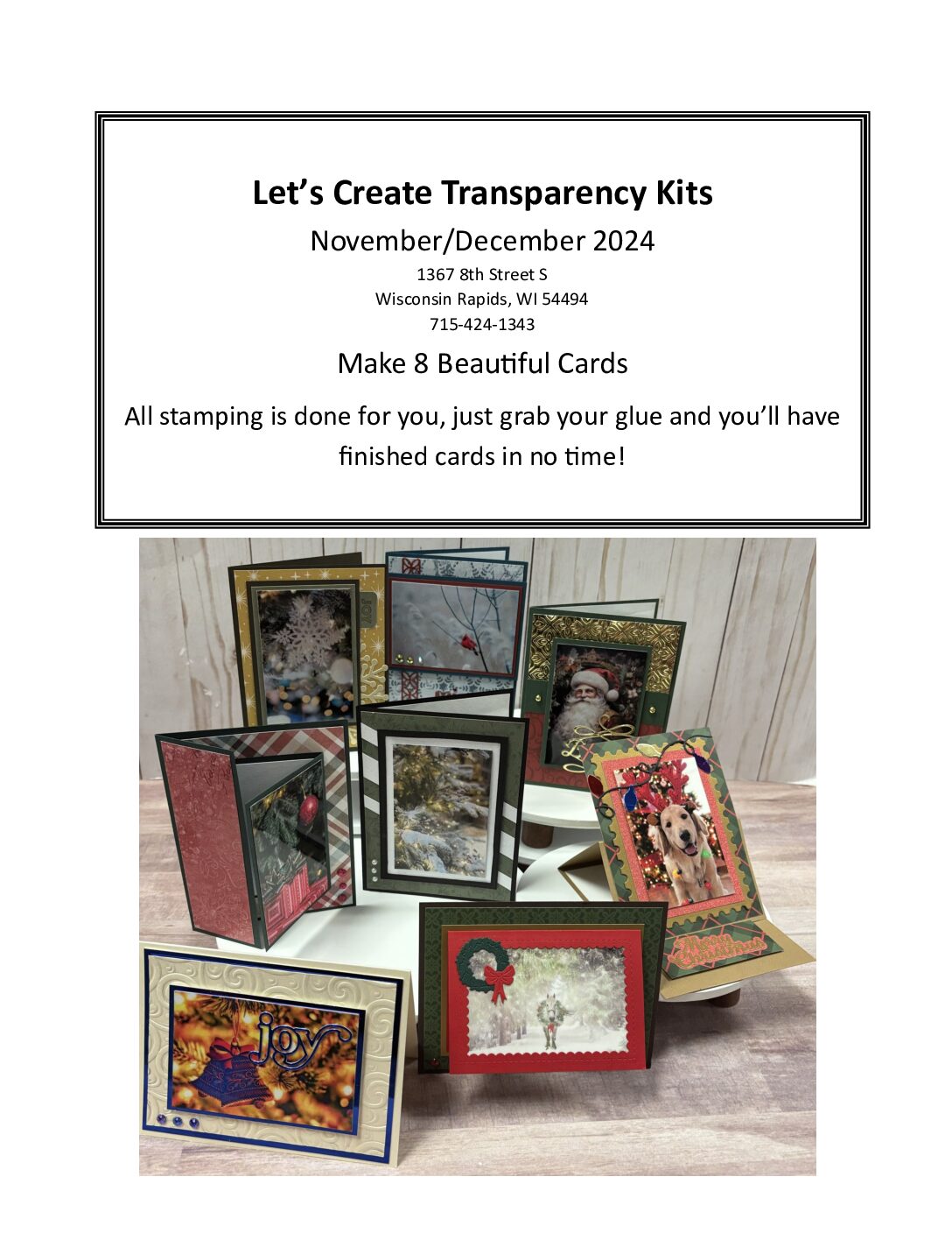 November/December 2024 Transparency Kit